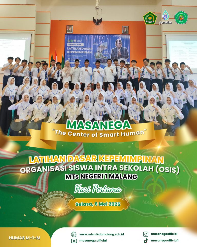 LDK OSIS MTsN 1 Malang Resmi Dibuka, Siapkan Pemimpin Muda Masa Depan