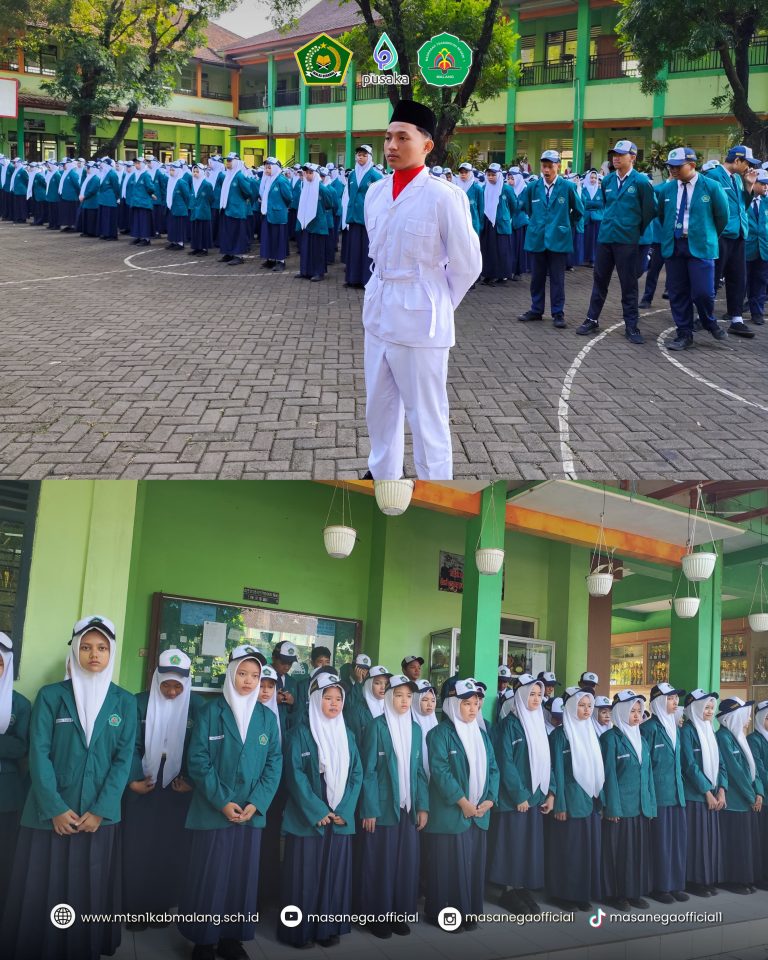 MTsN 1 Malang Peringati Hari Lahir Pancasila dengan Upacara Bendera